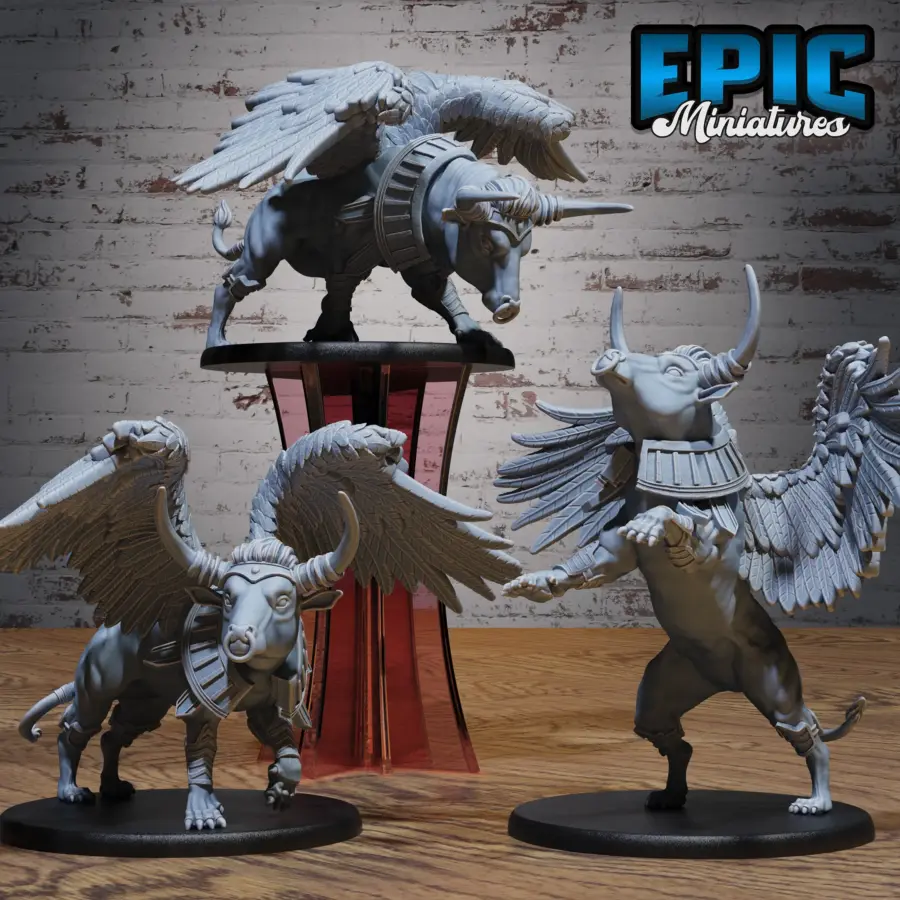 Winged Red Bull Beast Set