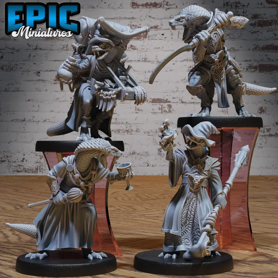 Serpent Folk Wizard / Serpent Folk Noble / Serpent Folk Merchant / Serpent Folk Warrior Set