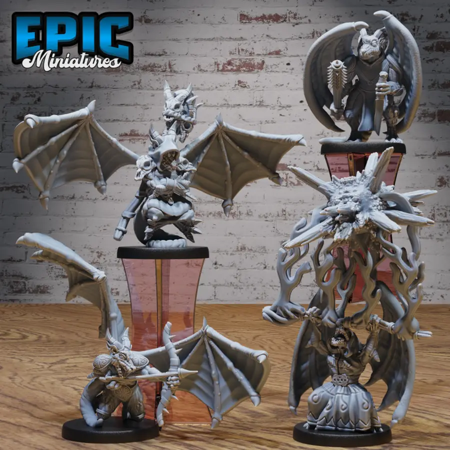 Winged Kobold Tribe Warrior / Winged Kobold Tribe Mage / Winged Kobold Tribe Archer / Winged Kobold Tribe Shaman Set