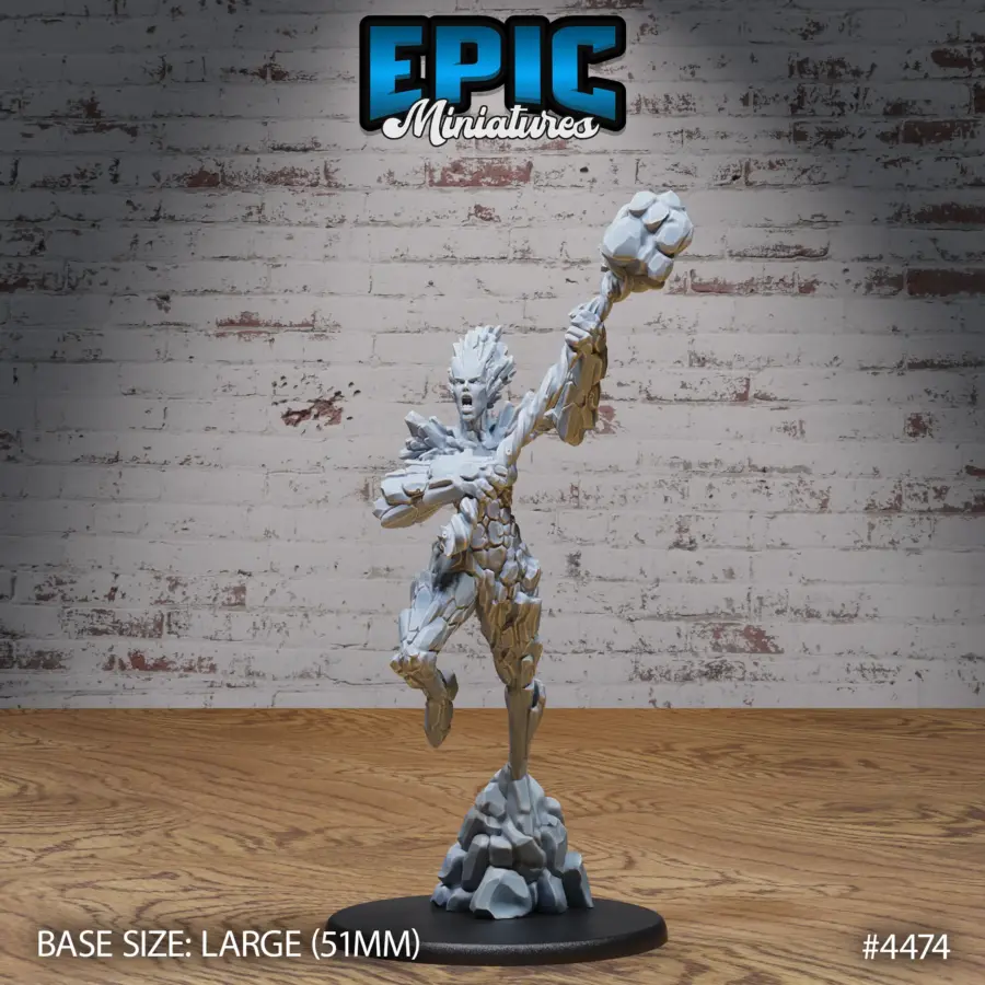 Earth Elemental Female Attack (Large)
