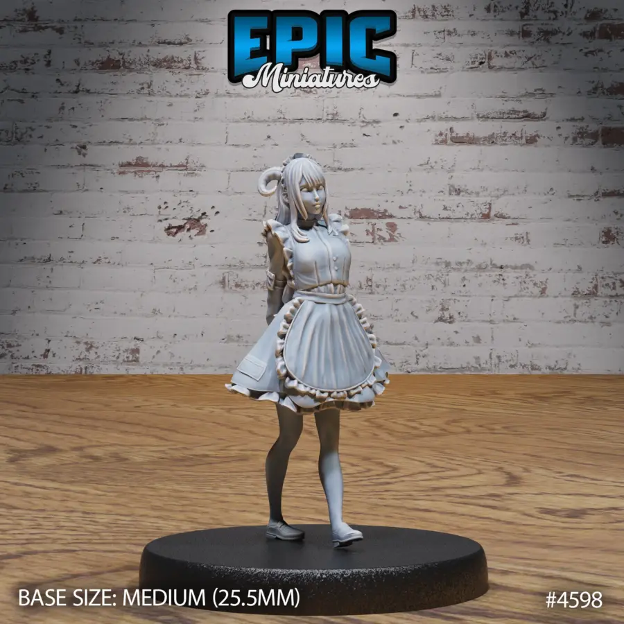 Tiefling Maid Walking (Medium)