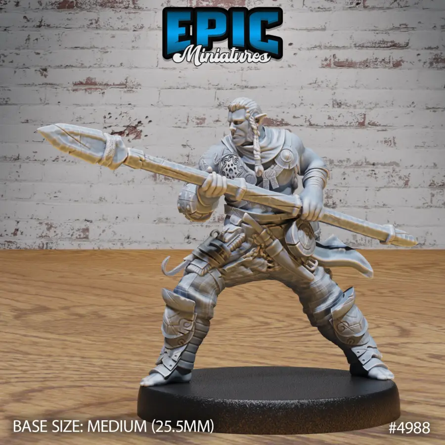 Half Orc Adventurer Spear (Medium)
