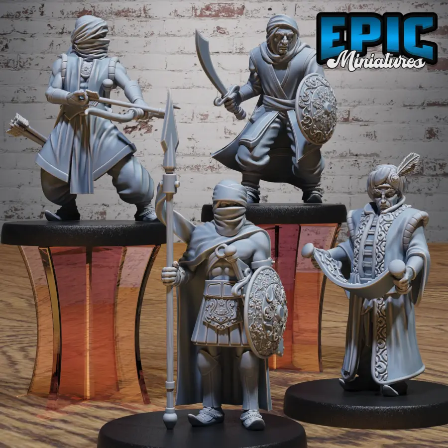 Oriental Army Archer / Oriental Army Swordsman / Oriental Army Merchant / Oriental Army Spearman Set