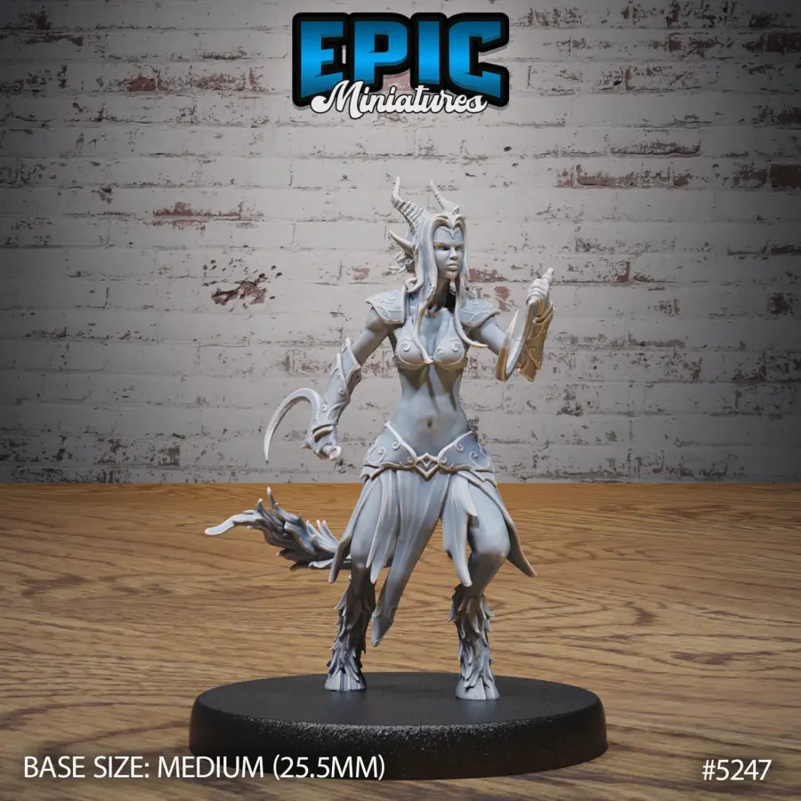 Satyr Tiefling Female Scythe (Medium)