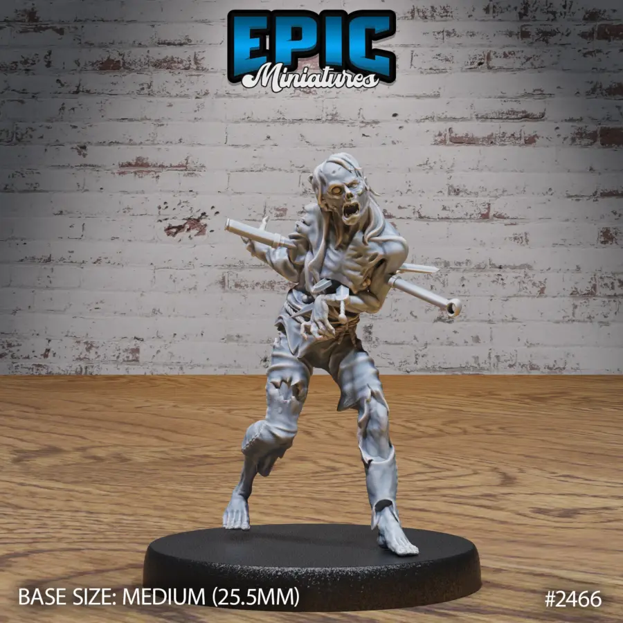 Rotting Zombie Male Stabbed (Medium)