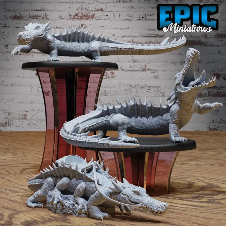 River Crocodile / River Crocodile Mount / River Crocodile Attacking Set