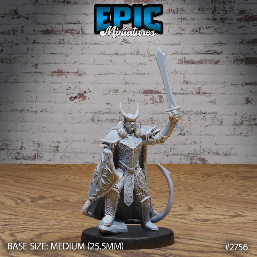 Frost Tiefling Paladin Victory (Medium)