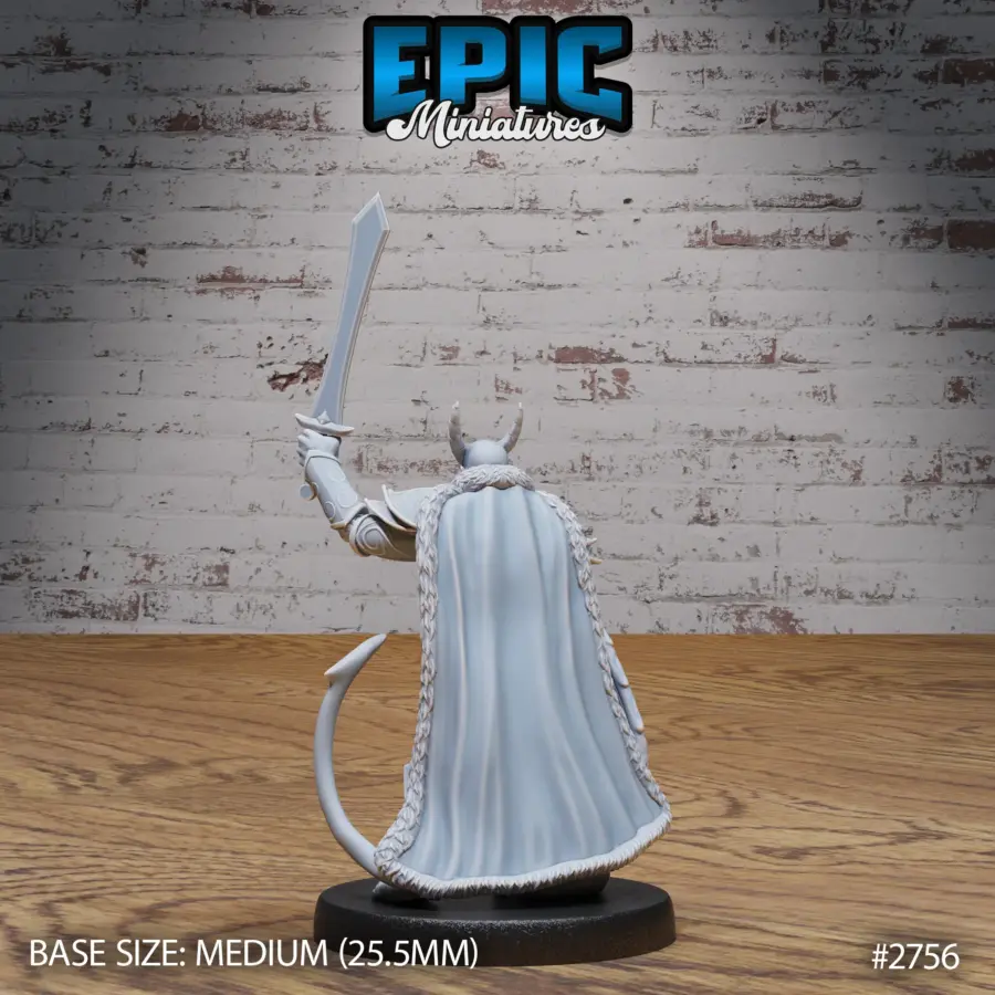 Frost Tiefling Paladin Victory (Medium) - Image 2