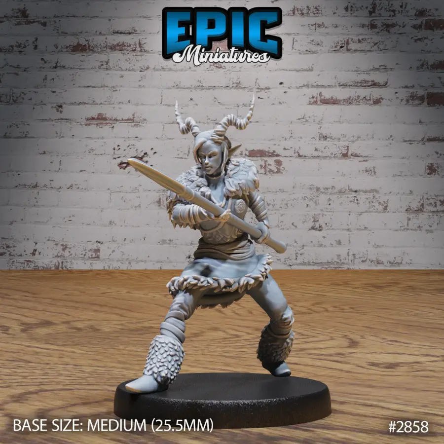 Tiefling Viking Female Spear (Medium)
