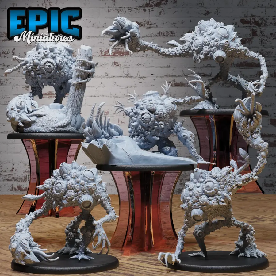 Fungus Golem - 2 Variations / Fungus Golem Arm Whip / Fungus Golem Climbing / Fungus Golem Attacking / Fungus Golem Reaching Set