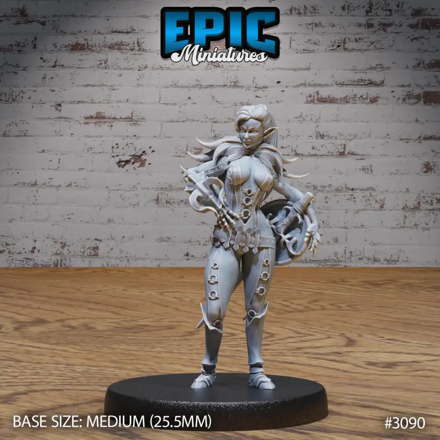 Elf Fighter Female Player Cahracter (Medium)