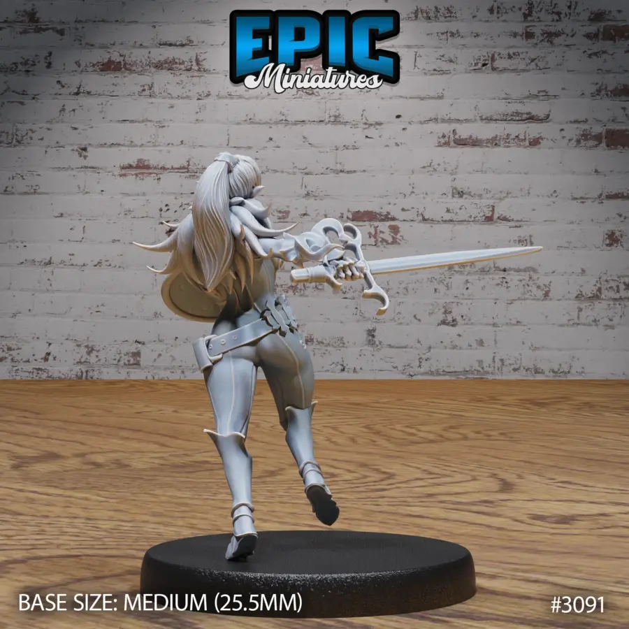 Elf Fighter Female Player Cahracter Attack (Medium) - Image 2