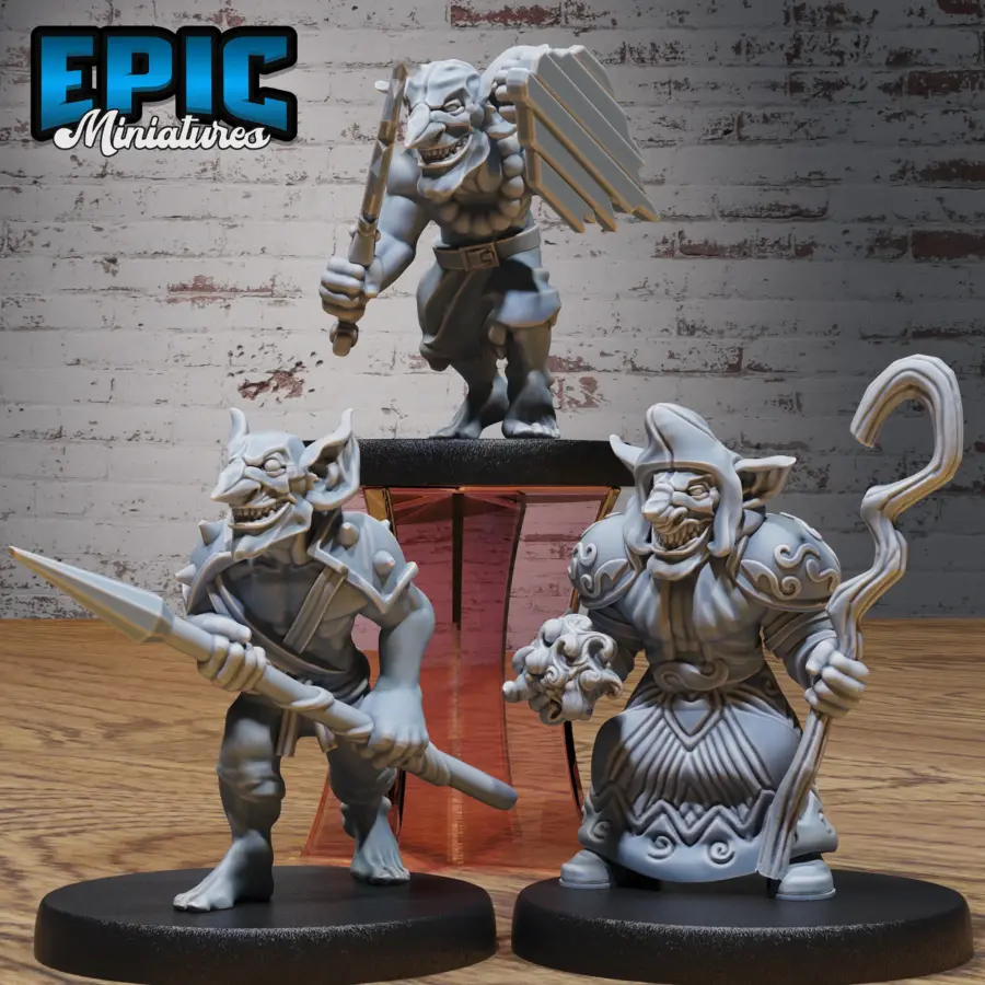 Wicked Goblin Tribe Spear / Wicked Goblin Tribe Sword & Shield / Wicked Goblin Tribe Wizard Set