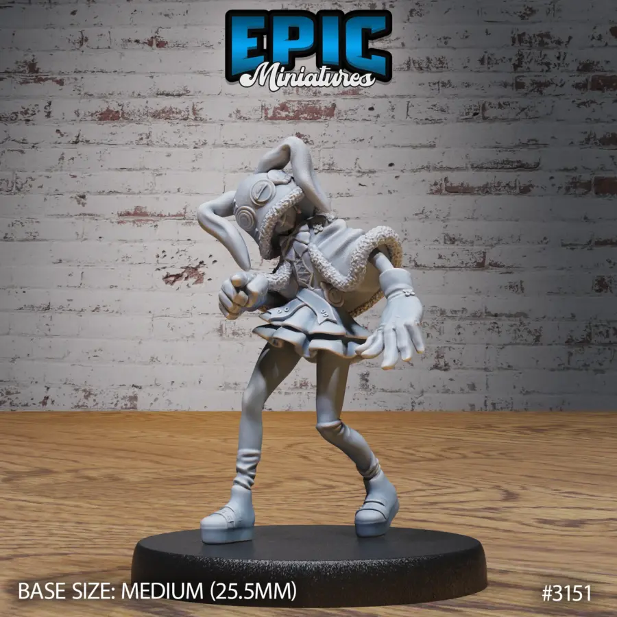 Rabbit Hoodie Girl Pointing (Medium)