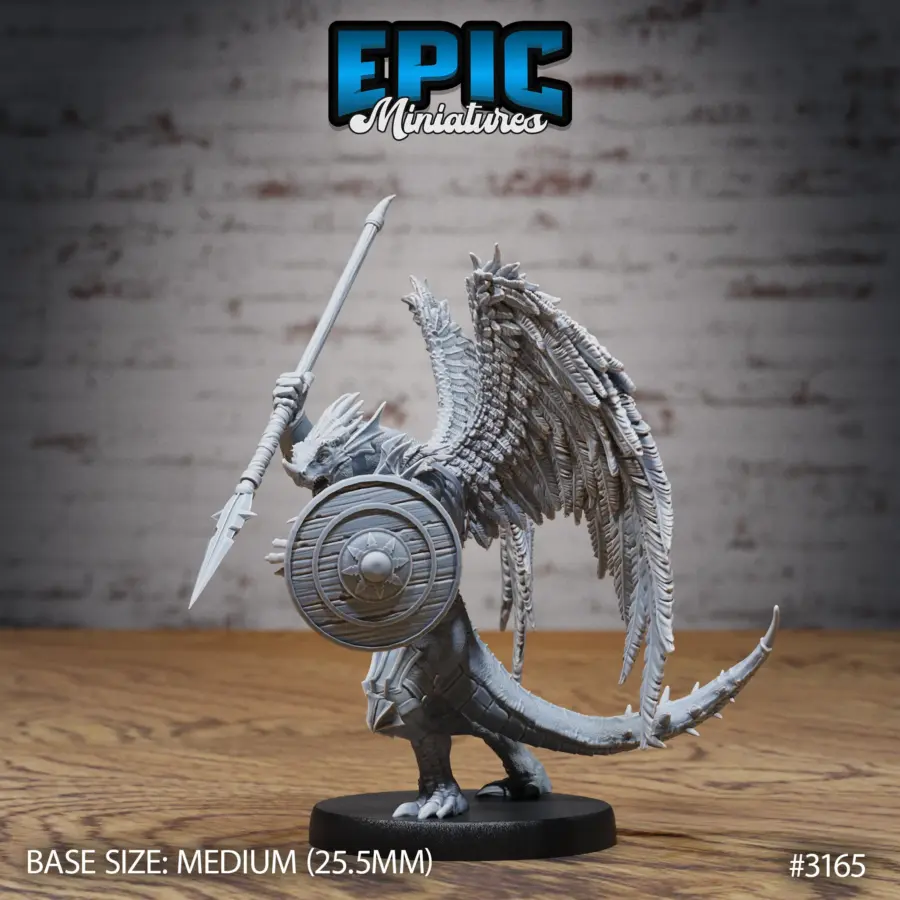 Winged Half Dragon Spear (Medium)