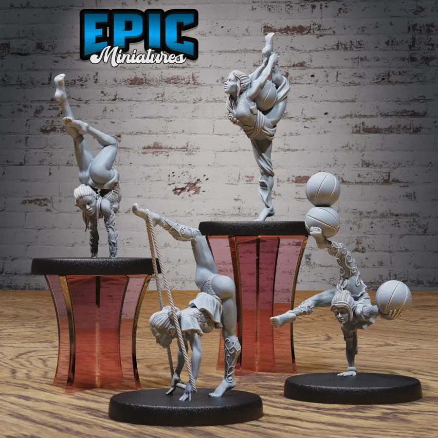 Acrobat Elf One Leg Stand / Acrobat Elf Hand Stand / Acrobat Elf Rope / Acrobat Elf Ball Trick Set