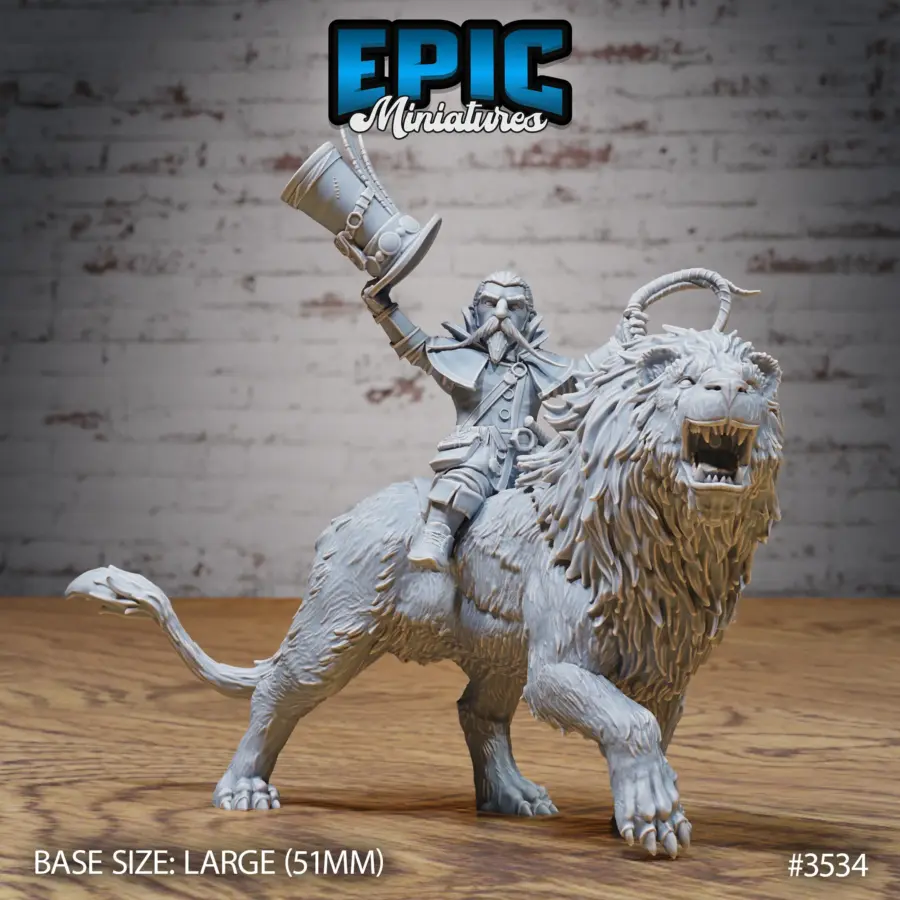 Halfling Animal Tamer Lion Riding (Large)