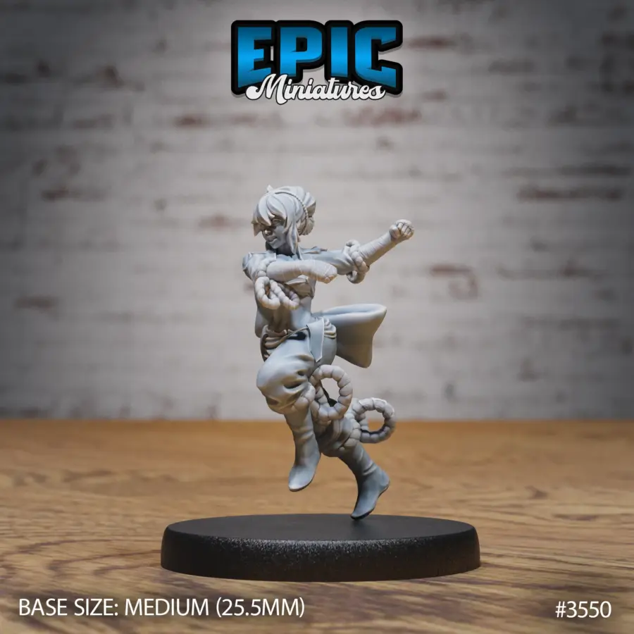 Monk Female Player Character Punch (Medium)