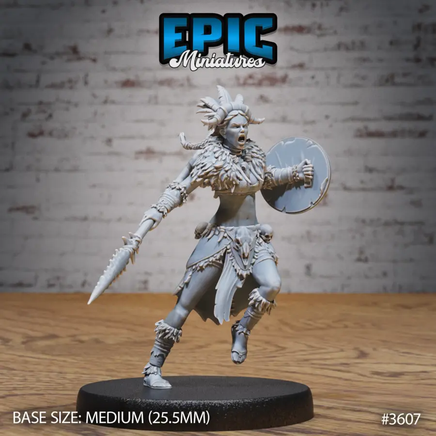Barbarian Tribe Female Warrior (Medium)