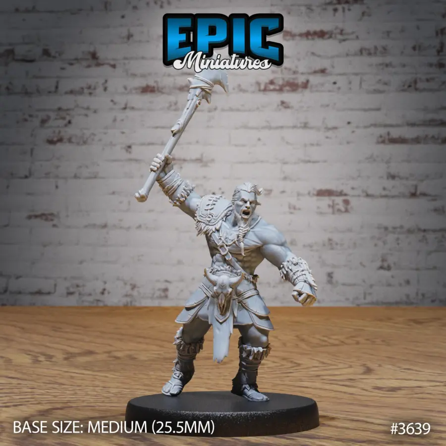 Barbarian Tribe Male Attacking (Medium)