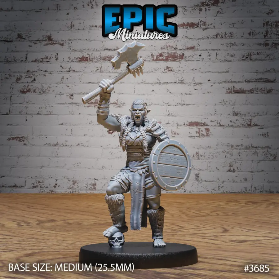 Half-Orc Marauder Female Victory (Medium)