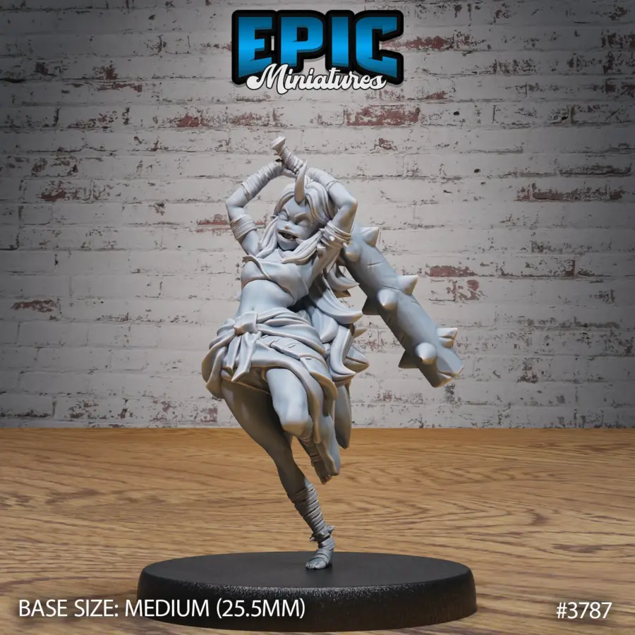 Blue Oni Girl Jump (Medium)