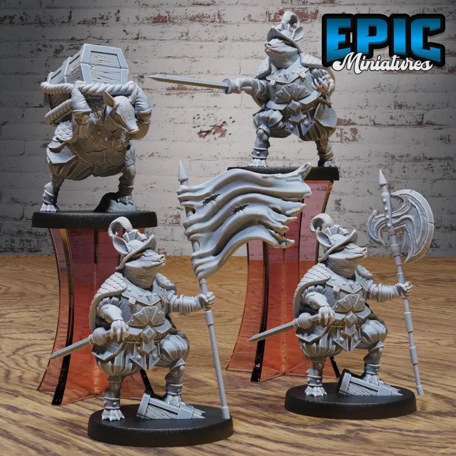 Armadilo Conquistador - 2 Variations / Armadilo Conquistador Attack / Armadilo Conquistador Carry Set