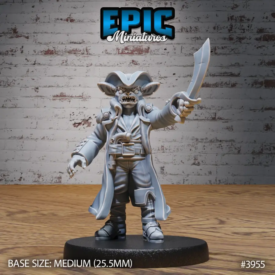 Kobold Pirate Captain (Medium)