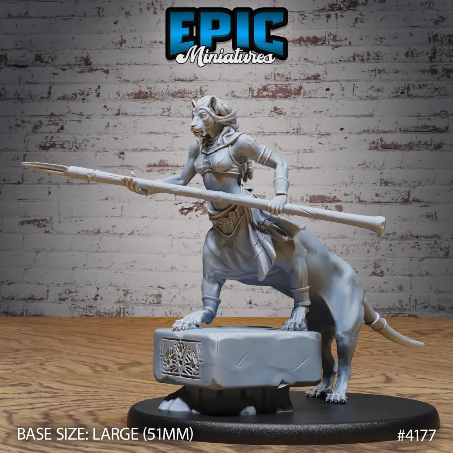 Lion Centaur Bastet Devotee Spear (Large)