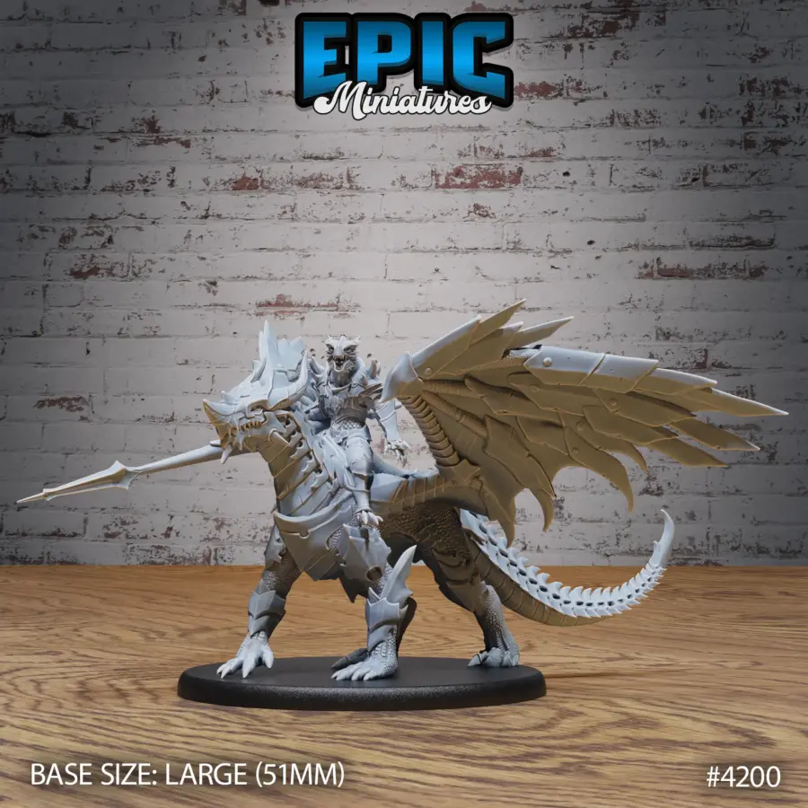 Armored Dragon & Dragonborn Rider - 2 Variations (Large) - Image 2