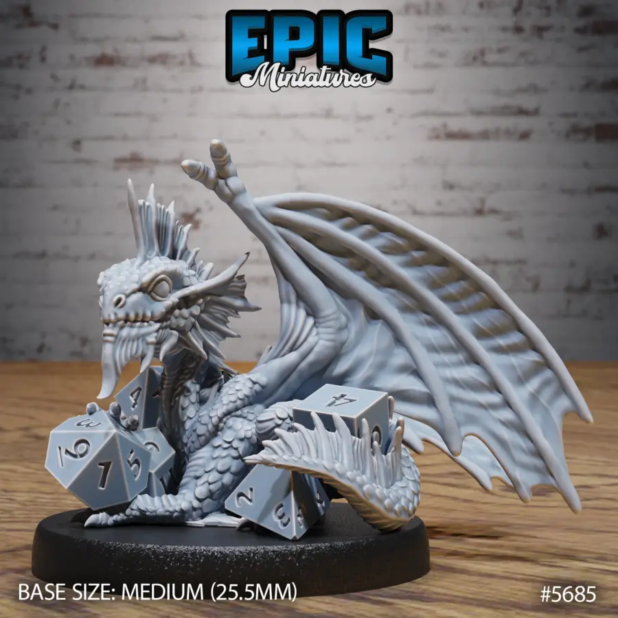 Silver Dragon Wyrmling Playing (Medium)