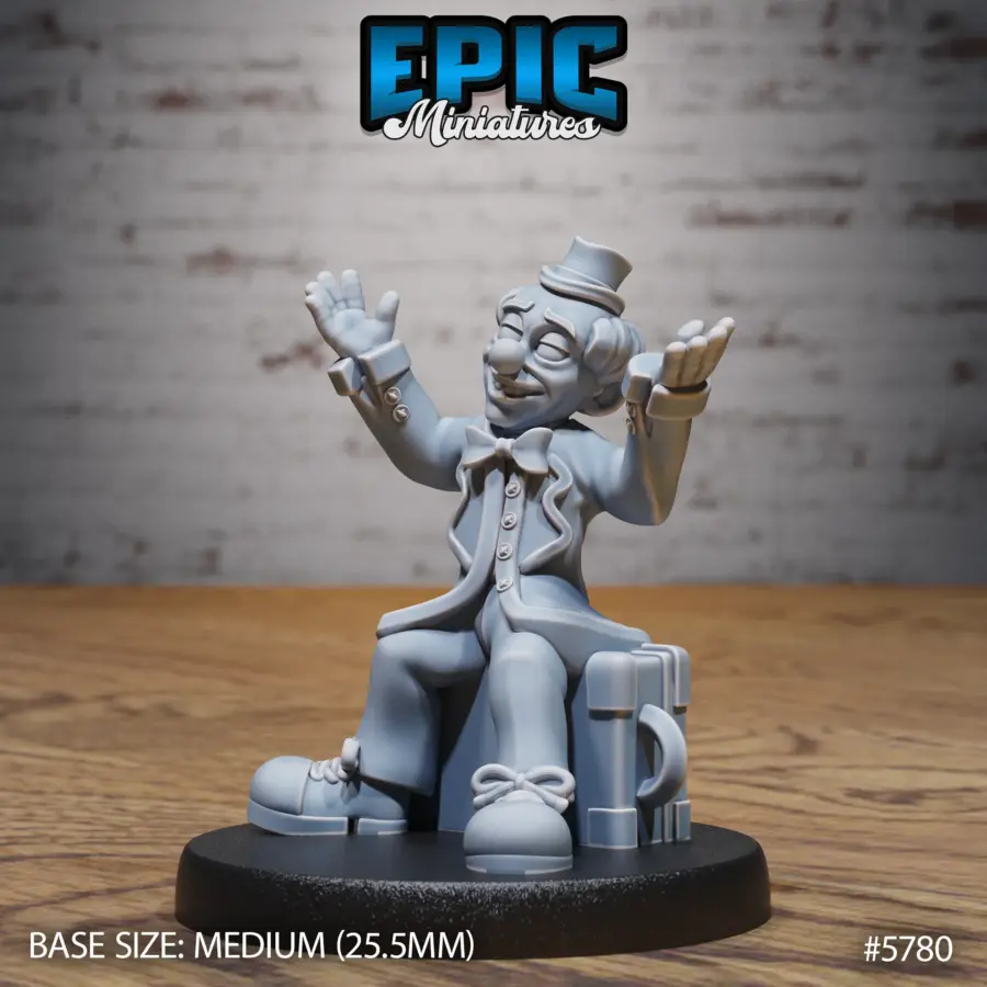 Shrugging Clown / Monocycle Clown / Punching Clown / Mocking Clown Set - Image 2