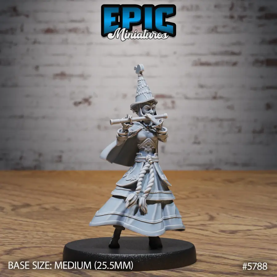 Half-Elf Bard Flute (Medium)