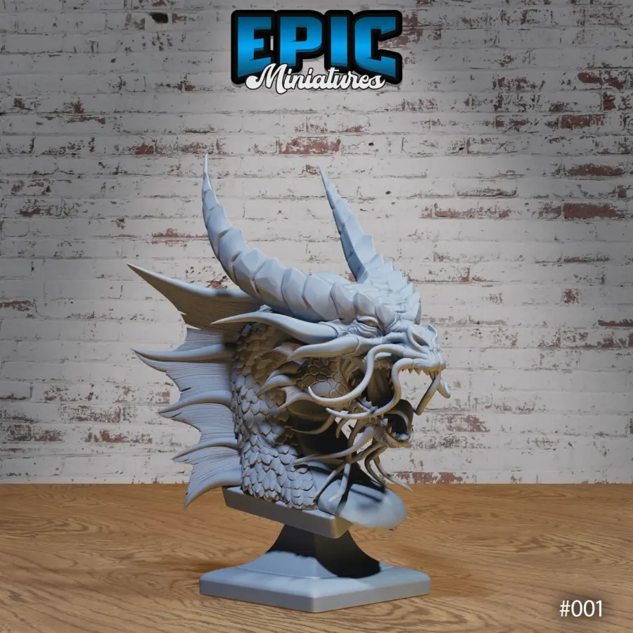 Gold Dragon Bust