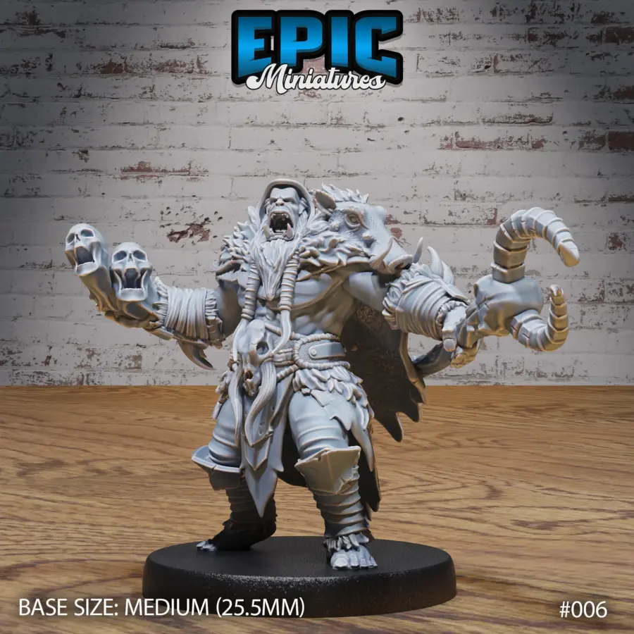 Orc Army Shaman / Orc Army Shaman Magic / Orc Army Bannerman Spear / Orc Army Drums Set - Image 4