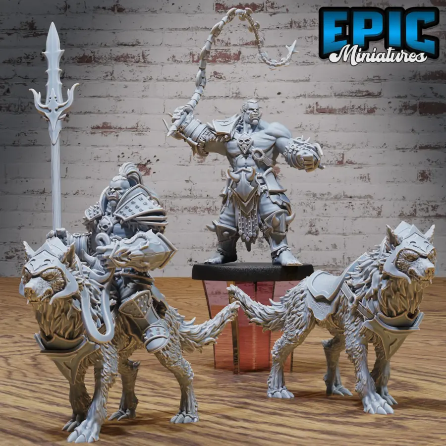 Orc Army Whip / Orc Army Wolf Mount / Orc Army Wolf Rider Spear Set