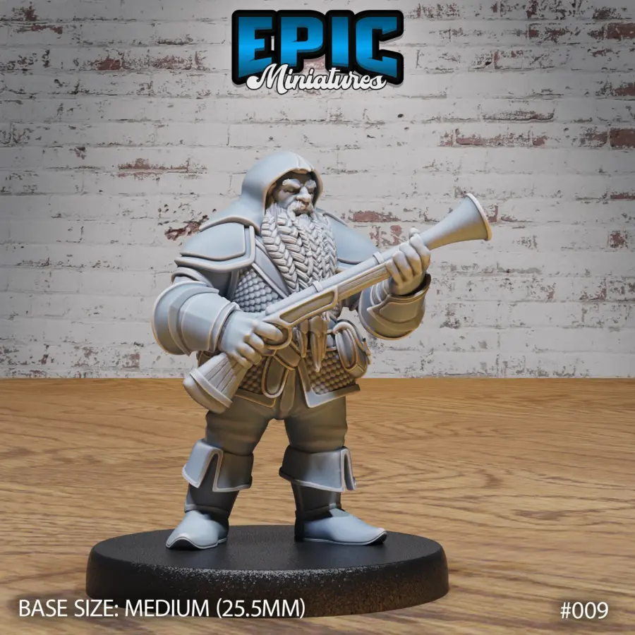 Dwarf Army Wizard / Dwarf Army Musketeer / Dwarf Army Sword & Shield Set - Image 4