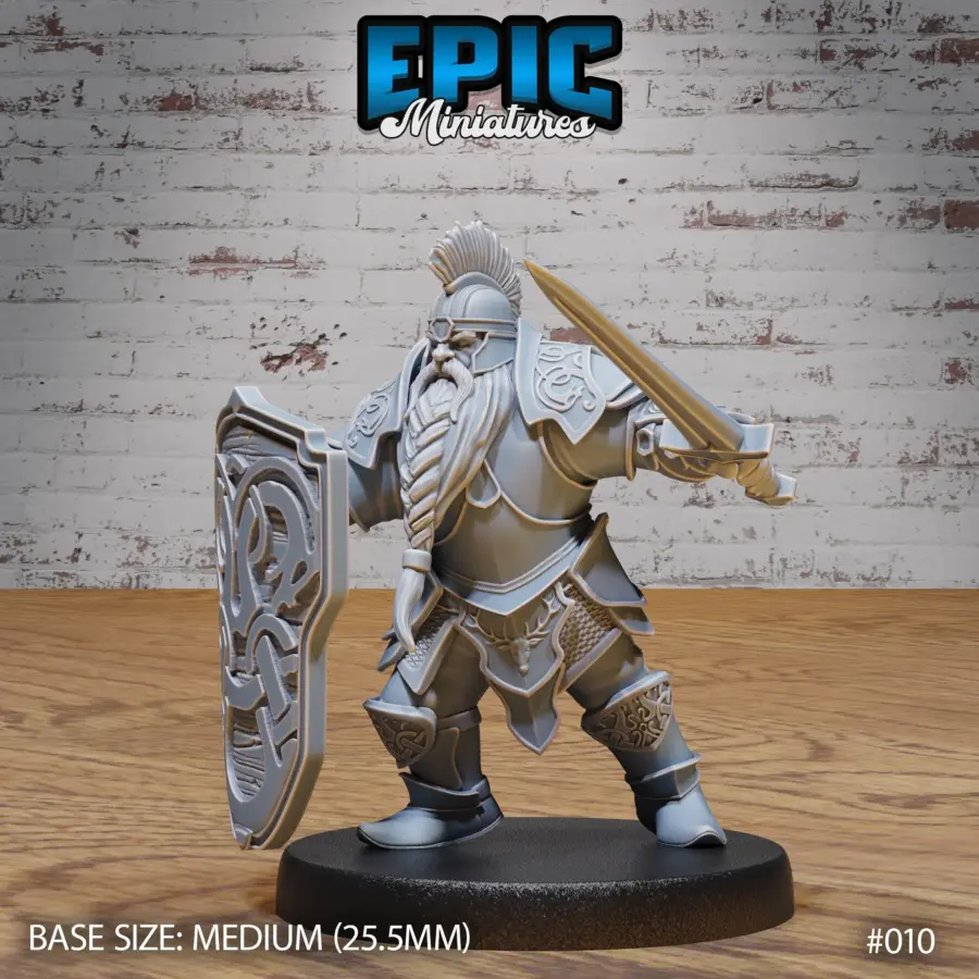 Dwarf Army Wizard / Dwarf Army Musketeer / Dwarf Army Sword & Shield Set - Image 6