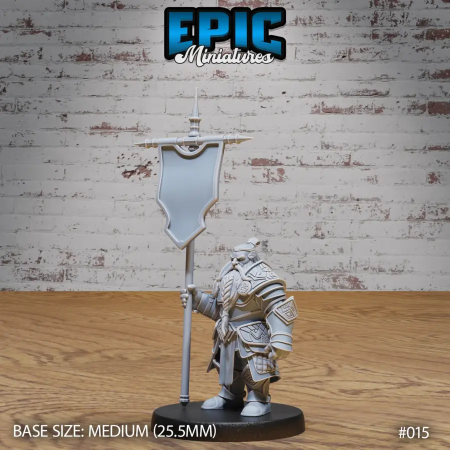 Dwarf Army Horn / Dwarf Army Bannerman / Dwarf Army Sorcerer / Dwarf Army Dual Axe Set - Image 4