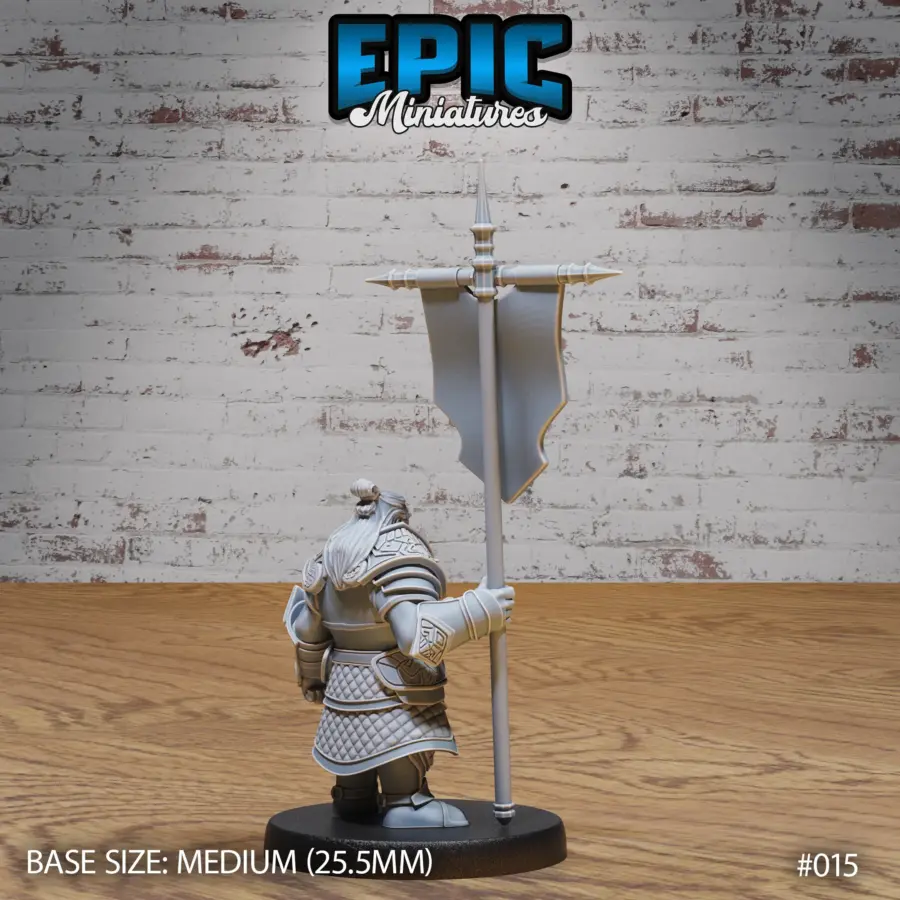Dwarf Army Horn / Dwarf Army Bannerman / Dwarf Army Sorcerer / Dwarf Army Dual Axe Set - Image 5
