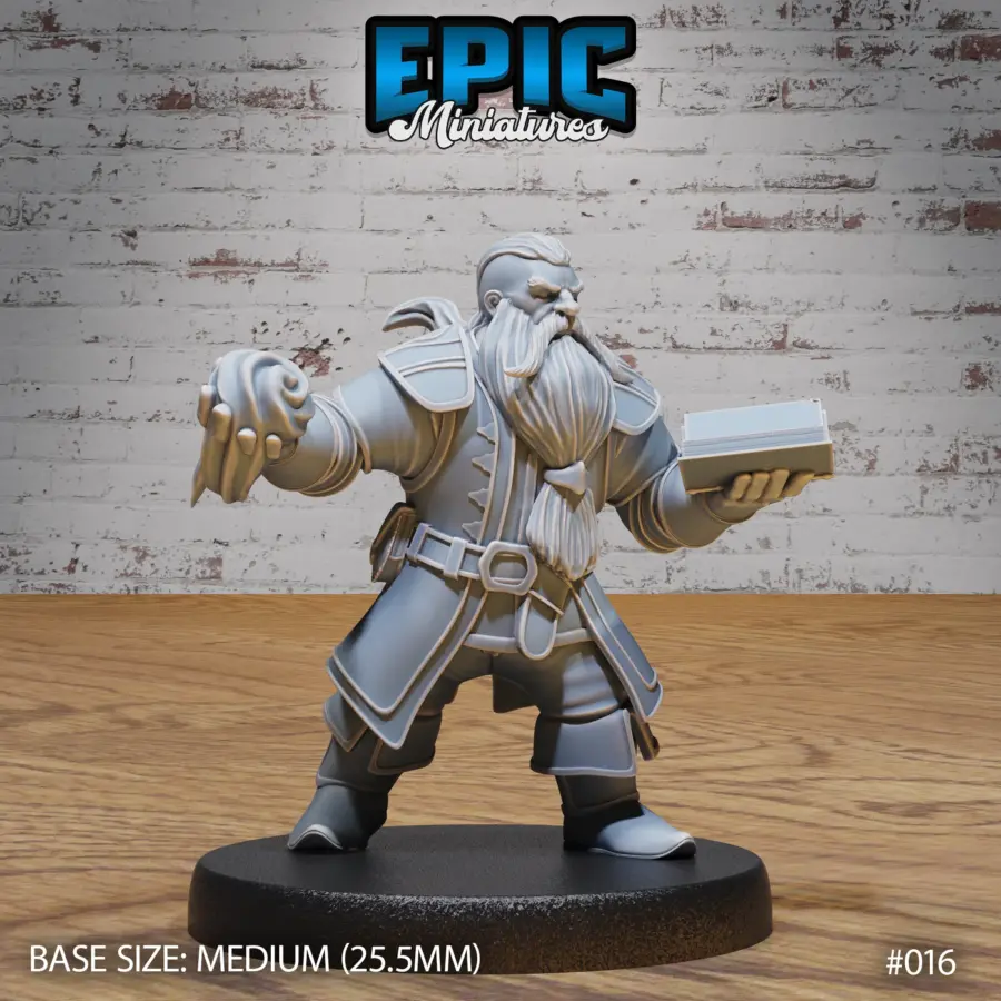 Dwarf Army Horn / Dwarf Army Bannerman / Dwarf Army Sorcerer / Dwarf Army Dual Axe Set - Image 6
