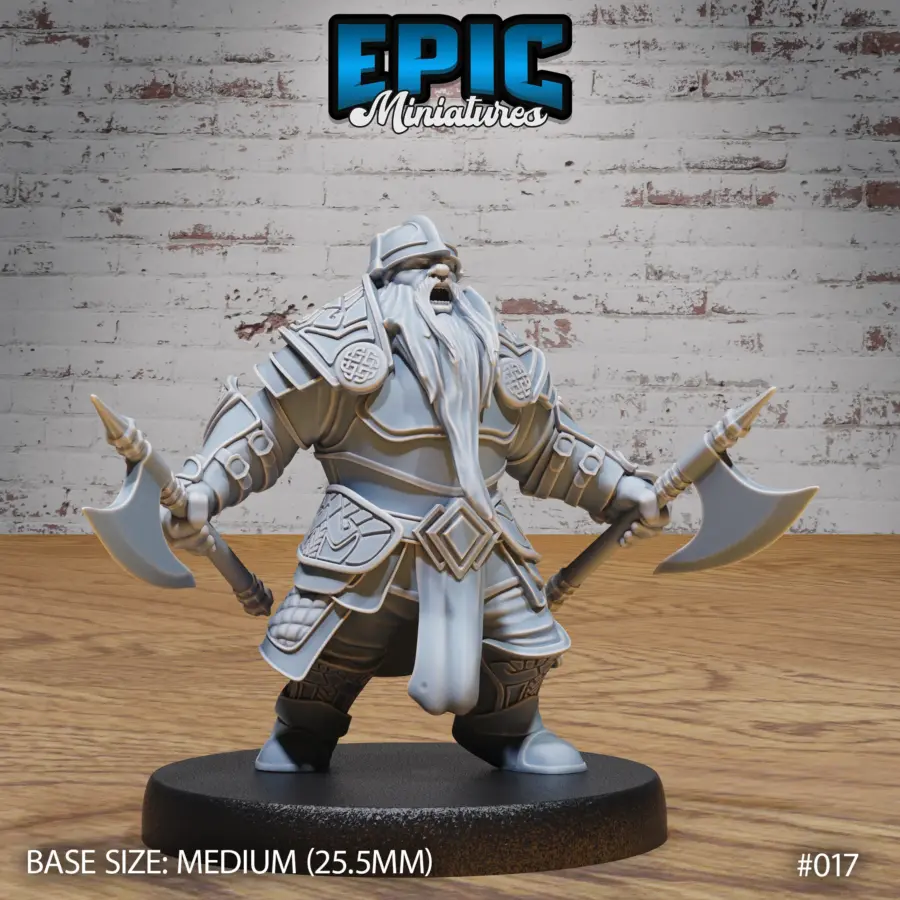 Dwarf Army Horn / Dwarf Army Bannerman / Dwarf Army Sorcerer / Dwarf Army Dual Axe Set - Image 8