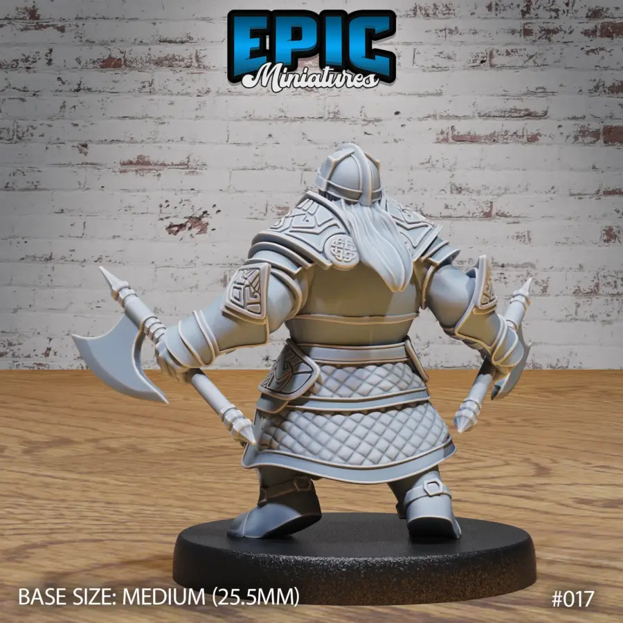 Dwarf Army Horn / Dwarf Army Bannerman / Dwarf Army Sorcerer / Dwarf Army Dual Axe Set - Image 9