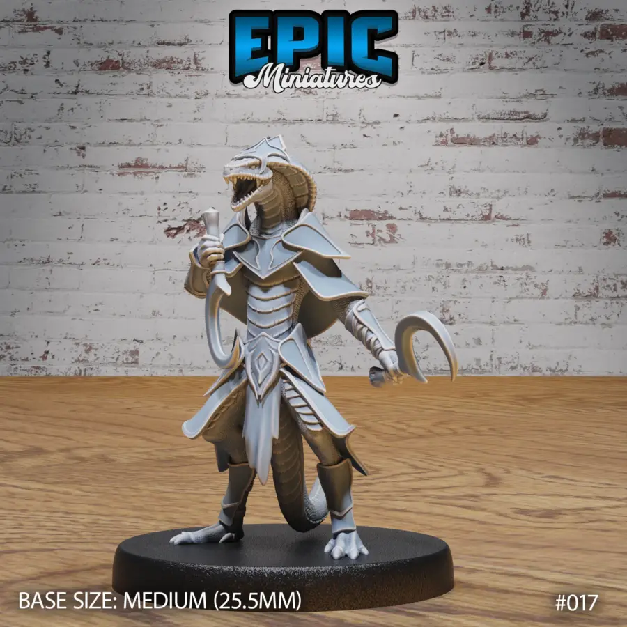 Lizard Folk Army Monk / Lizard Folk Army Sickle / Lizard Folk Army Sword & Shield / Lizard Folk Army Dual Swords Set - Image 4