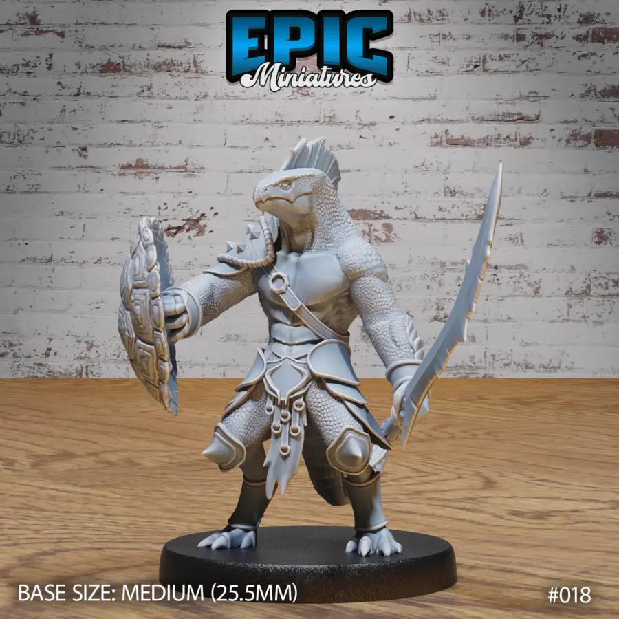 Lizard Folk Army Monk / Lizard Folk Army Sickle / Lizard Folk Army Sword & Shield / Lizard Folk Army Dual Swords Set - Image 6
