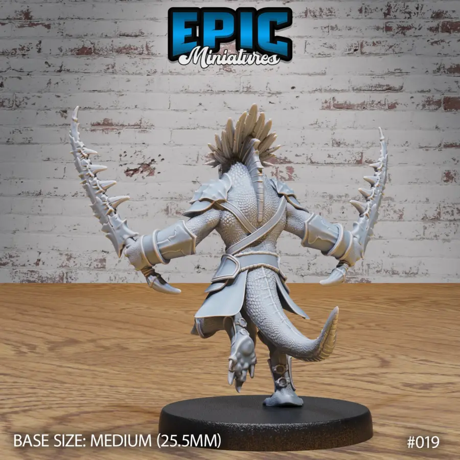 Lizard Folk Army Monk / Lizard Folk Army Sickle / Lizard Folk Army Sword & Shield / Lizard Folk Army Dual Swords Set - Image 9
