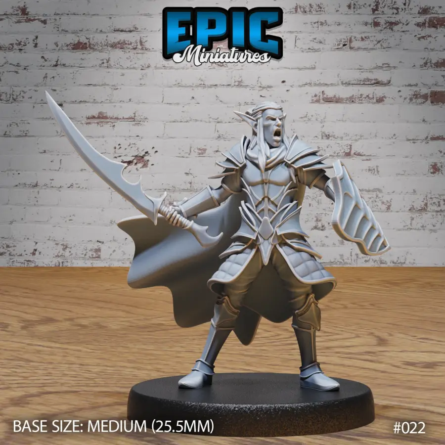 Dark Elf Army Knight / Dark Elf Army Double-Sided Spear / Dark Elf Army Wizard Set - Image 2