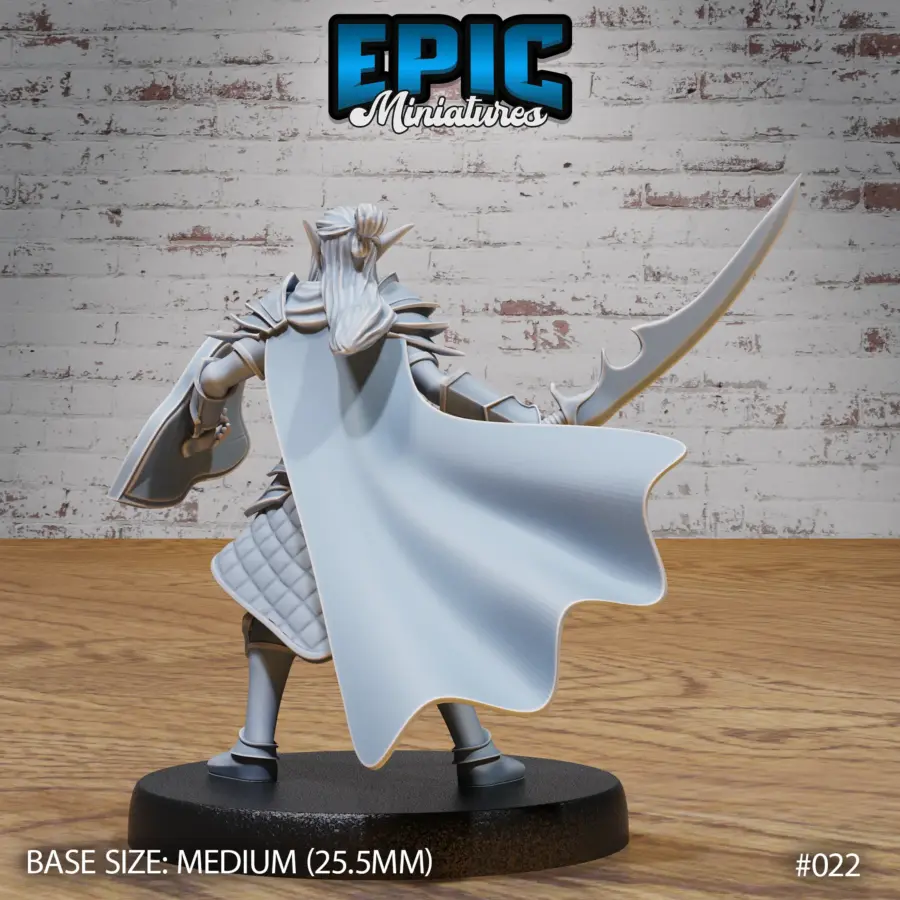 Dark Elf Army Knight / Dark Elf Army Double-Sided Spear / Dark Elf Army Wizard Set - Image 3