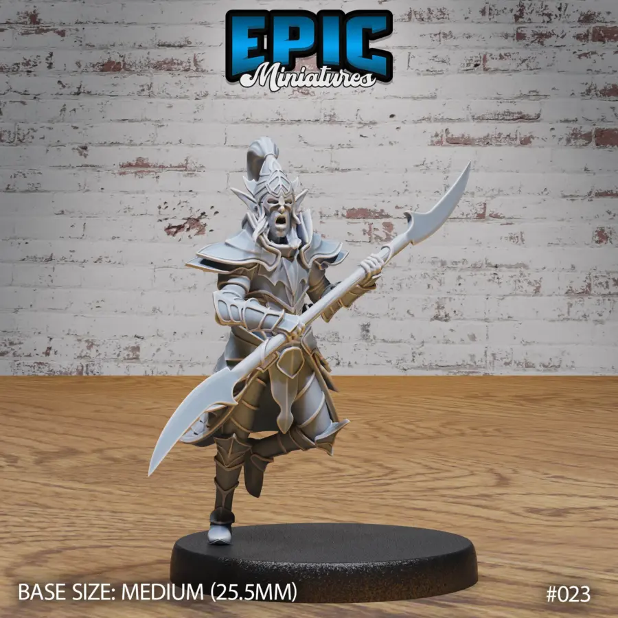 Dark Elf Army Knight / Dark Elf Army Double-Sided Spear / Dark Elf Army Wizard Set - Image 4