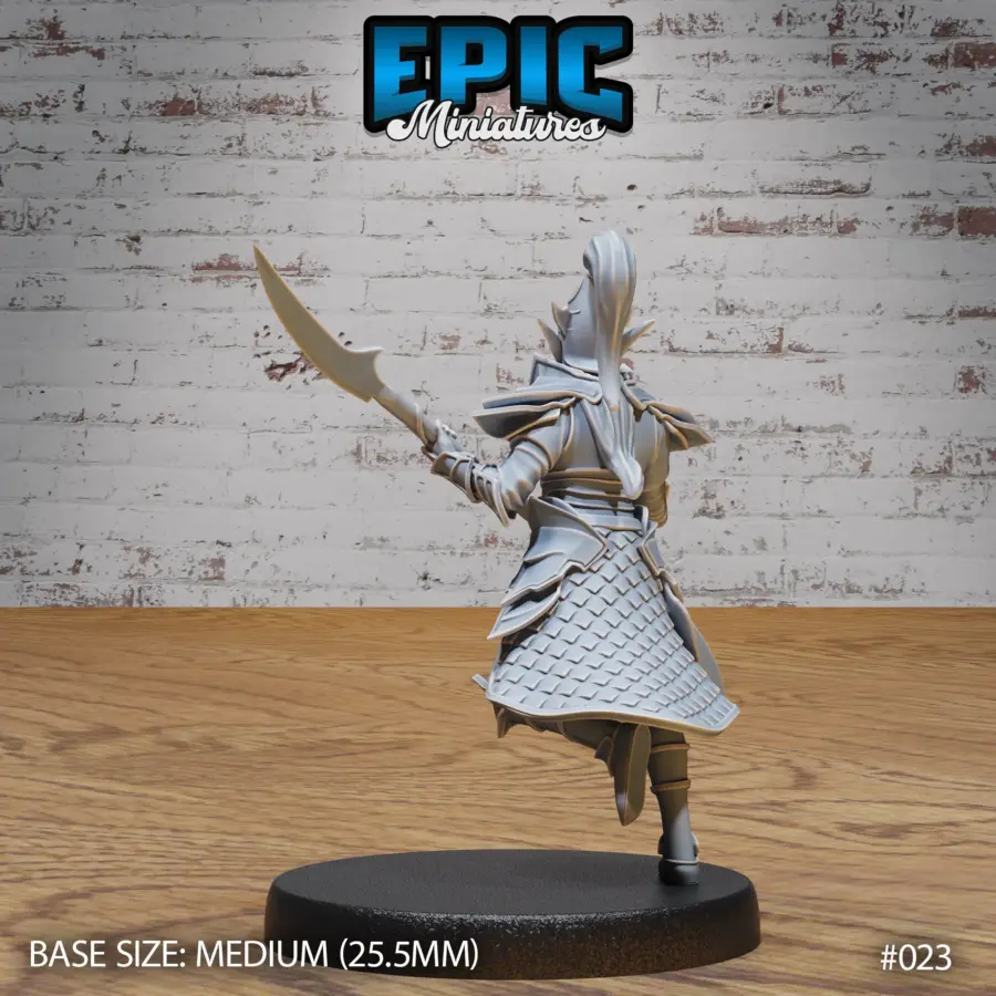 Dark Elf Army Knight / Dark Elf Army Double-Sided Spear / Dark Elf Army Wizard Set - Image 5